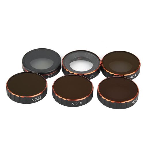 Kit de 6 filtres pour objectif de caméra pour DJI Osmo Action UV / CPL / ND4 / ND8 / ND16 / ND32