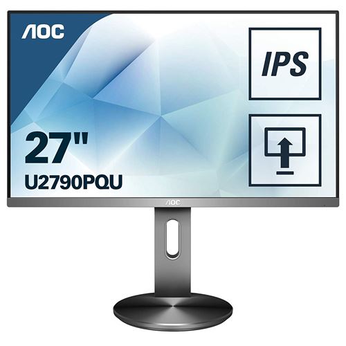 AOC U2790PQU écran Plat de PC 68,6 cm (27) 4K Ultra HD LED Noir, Titane - Écrans Plats de PC (68,6 cm (27), 3840 x 2160 Pixels,