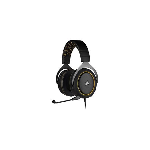 CORSAIR Gaming HS60 PRO SURROUND - Koptelefoon - over oor - met bekabeling - USB, 3,5 mm-stekker - geel
