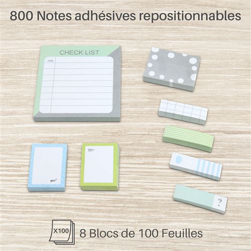Taicols 20Pcs Marque Page Adhesives Notes Repositionnables,Onglets