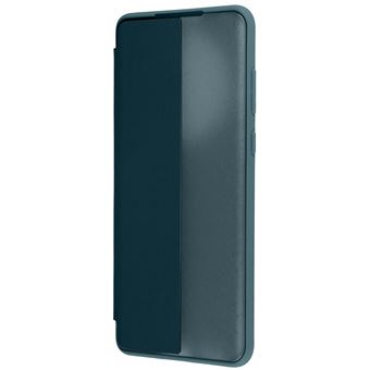 QIWEIQING Kompatibel Mit Honor 400 Hülle Bookstyle Mirror Design Makeup Clear View Window Ständer Ganzkörperschutz Bumper Flip Folio Shell Schutzhüllen Für Honor 400. Green QH3