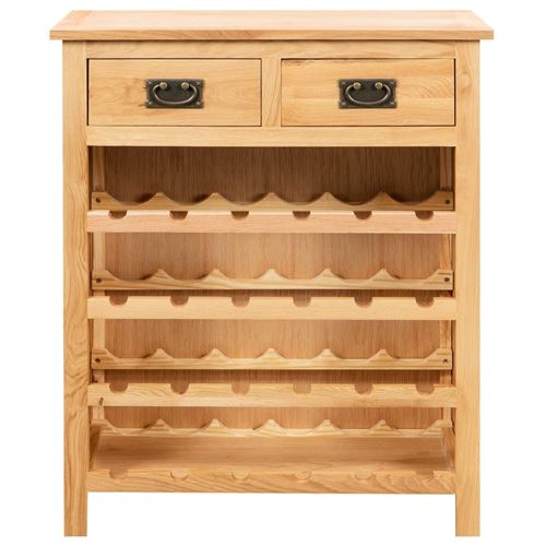 VidaXL Casier à bouteilles 72 x 32 x 90 cm Bois de chêne massif