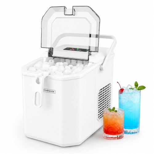 Kitchencook Blanc - Cubeo - Machine À Glaçons - 12 Kg/24 H - 2 Tailles - Réservoir 1,3 L - Image 4