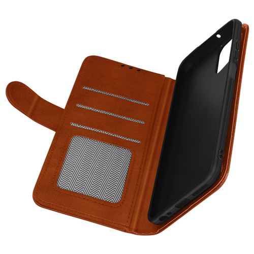 Étui pour Motorola Moto G32 Clapet Portefeuille Fonction Support Vidéo Avizar Marron