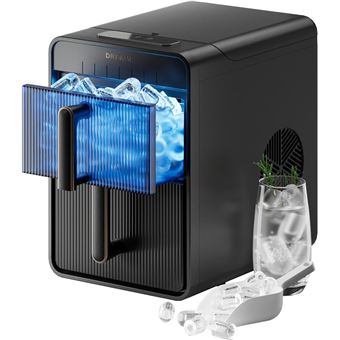 Machine à glaçons Dreame Aura Bullet -  6 min, avec réservoir et panier séparés, deux tailles de glaçons, commande numérique, éclairage LED et mode autonettoyant - 1