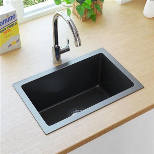 Vier de cuisine fait à la main Noir Acier inoxydable Vidaxl