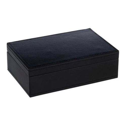 Generique Noir Boîte À Bijoux 5 Compartiments "Ezra" 21Cm - Image 2