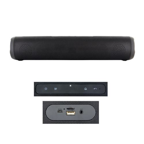 Enceinte Barre de Son ""2 x 3 W"" 40cm Noir