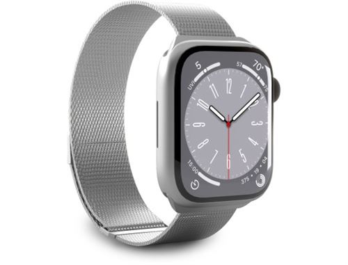 Puro Milanese Band für Apple Watch 42/44/45/49mm, Silber; Armband