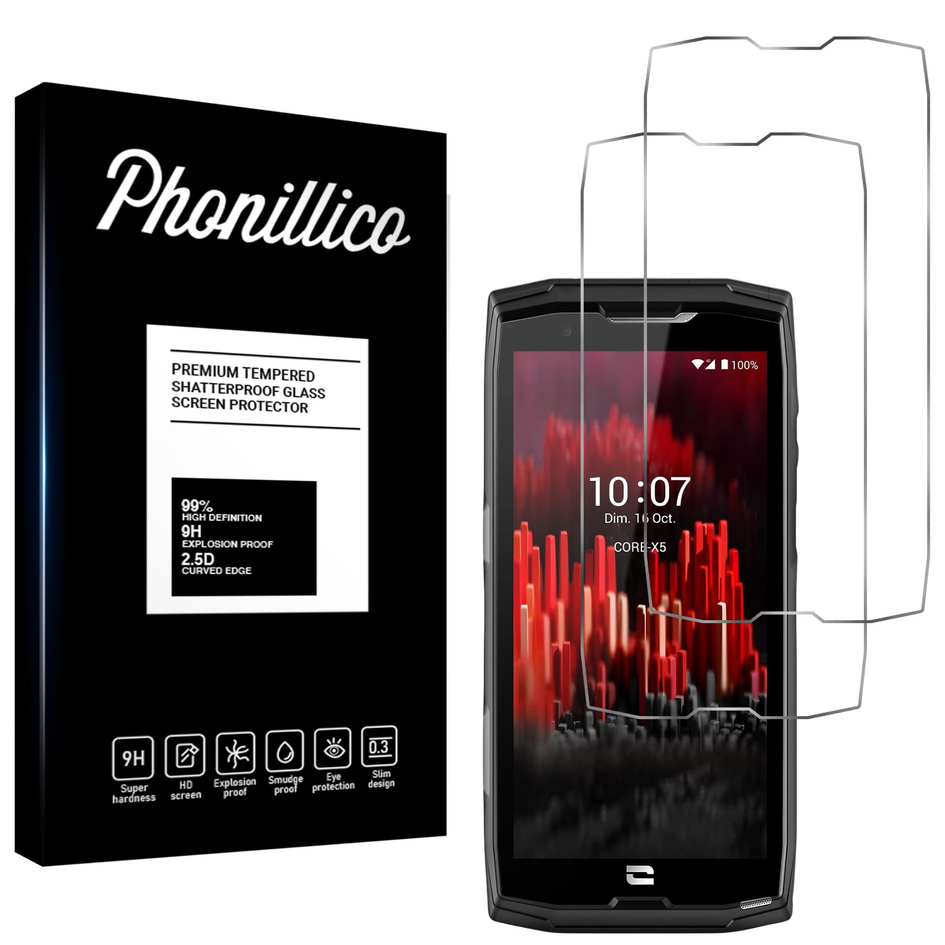 foto-kontor Custodia Compatibile con cellulari CrossCall Core X4 Cover in Gomma TPU di Colore Nero