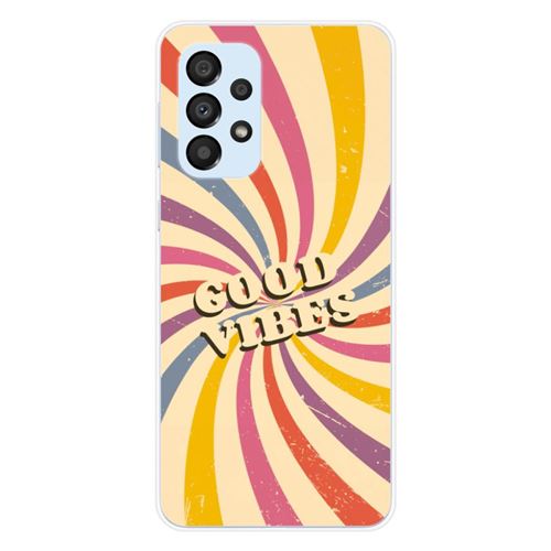 Coque en silicone imprimée compatible Samsung Galaxy A33 5G Good vibes