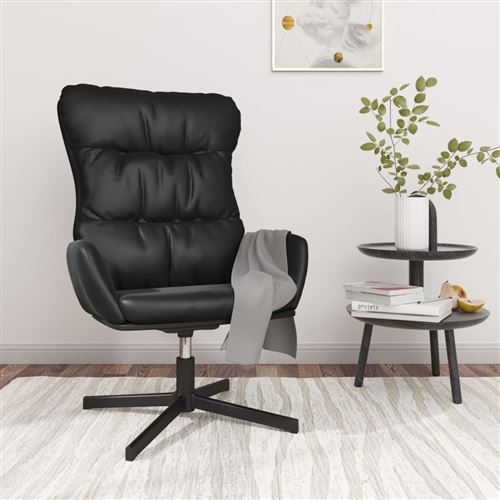 VIDAXL - Fauteuil de relaxation - Noir - Image 2
