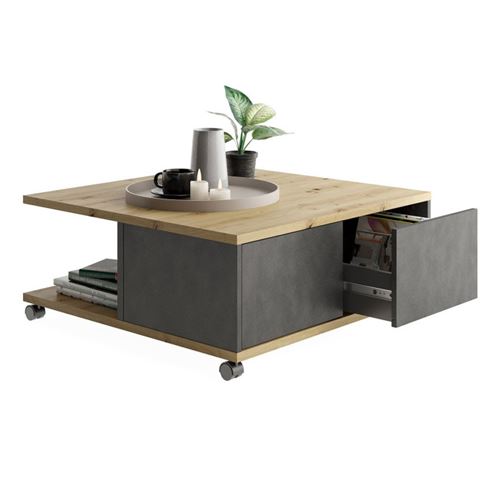 Table basse mobile Ch&ecirc;ne artisanal - Multicolore - FMD