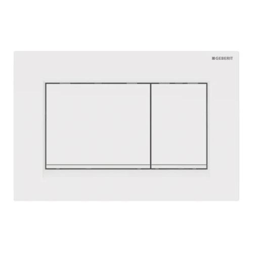 Plaque de commande WC GEBERIT Sigma30 double touche: blanc, blanc mat