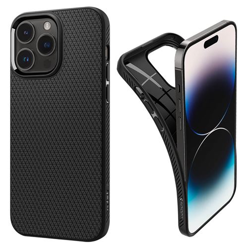 Spigen Liquid Air - Coque de protection pour téléphone portable - noir mat - pour Apple iPhone 14 Pro Max