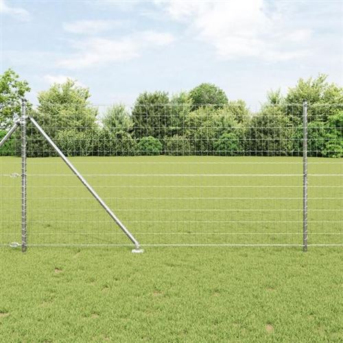 Non Communiqué Gris Vidaxl Clôture Euro Avec 7 Poteaux À Picots 1,2X10 M En Acier Galvanisé 3350736