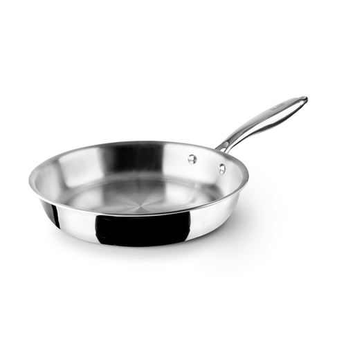 Sarten Acero inoxidable, IBILI tricapa triply Natural, 28 cms, Apto para induccion, sin antiadherente cocina sana
