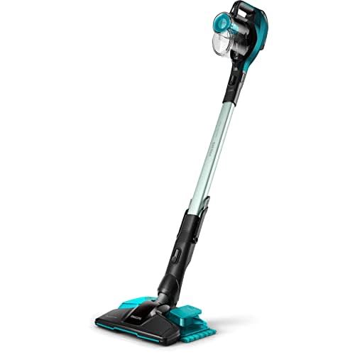 PHILIPS SpeedPro Aqua Aspirateur Balai Sans Fil 80dB 21.6V Filtre Lavable Sans Sac Vert Intense M&eacute;tallis&eacute;