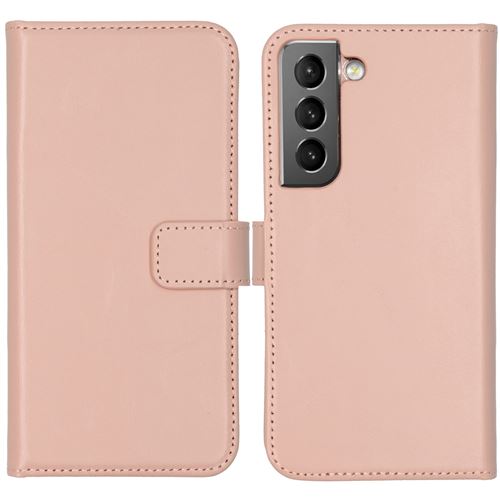 Étui de téléphone portefeuilen cuir véritabSamsung Galaxy S22 - Dusty Pink Selencia