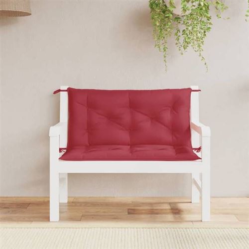 vidaXL - Coussin de Banc de Jardin - Lot de 2 - Imperméable - Rouge - Image 3