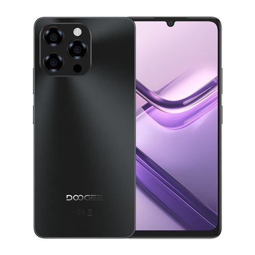 DOOGEE Note 58 Téléphone Portable 6.75 Android 15, 6250mAh, 32(8+24)Go+128Go, 16MP+8MP,Face ID,Dual SIM 4G - Noir