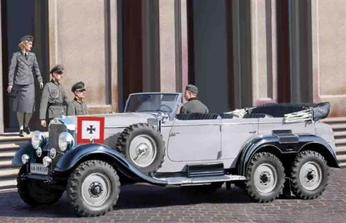  G4 (1939), German Car With Passengers - 1:35e - Icm