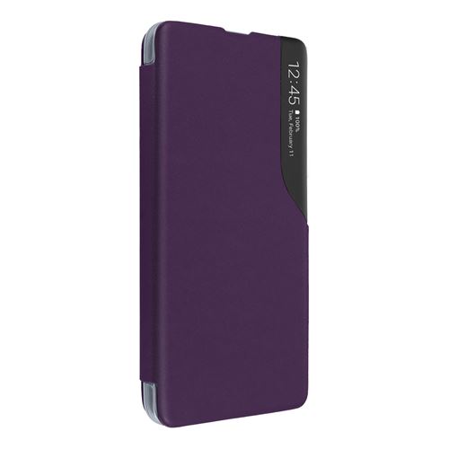 Avizar Étui Clear View pour Samsung Galaxy S21 FE Fenêtre Affichage Heure Stand vidéo Violet