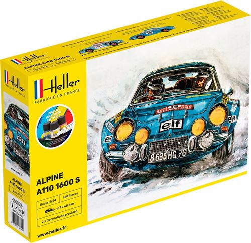 Non Communiqué Alpine A110 1600 S 1/24 Heller + Colle Et Peintures