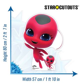 STAR CUTOUTS Figurine en carton - Tikki Kwami - Miraculous - Rouge et Noir  - Haut 80 cm - Achat & prix
