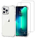 Coque pour iPhone 13 Pro antichoc transparente + 2 vitres - Evetane®