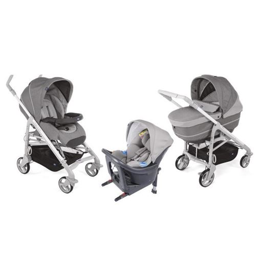 CHICCO-Trio Love Up i-Size BebeCare Chassis blanc Titanium