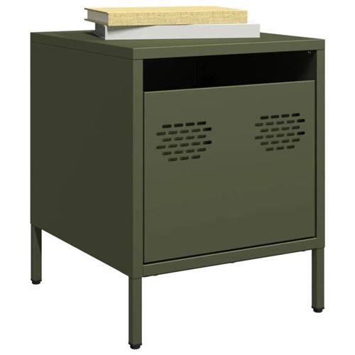 Vidaxl Vert Table De Chevet - Olive - Image 3