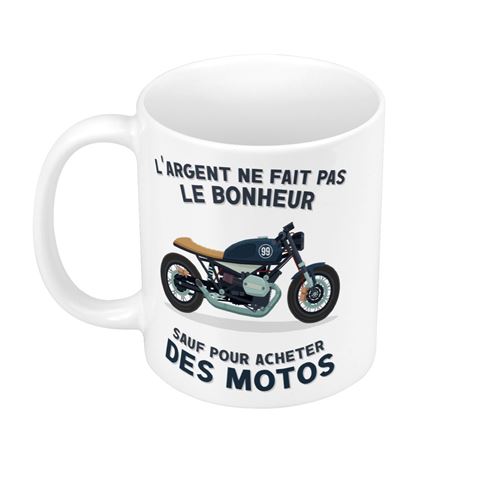 Fabulous Mug céramique Moto Sportive - L'argent ne Fait Pas le Bonheur -  Tasse et Mugs - Achat & prix