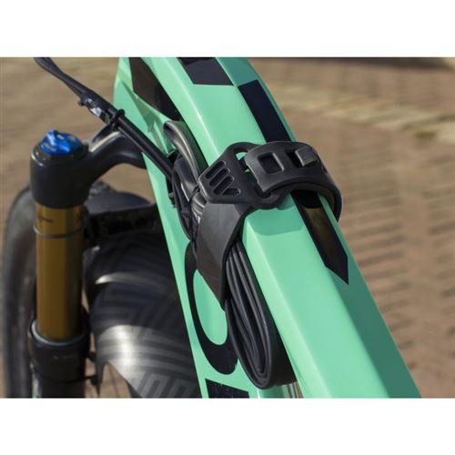 All Mountain Style Sangle Cadre vélo antidérapante – Transport Chambre à air, CO2, Outils – Fixation résistante, légère et Universelle (VTT, Gravel, Route), Vert