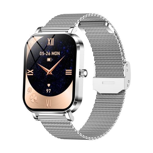 Montre Connectée Intelligente - Écran Tactile 1.75 HD - IP68 - Suivi Santé Avancé Argenté 03
