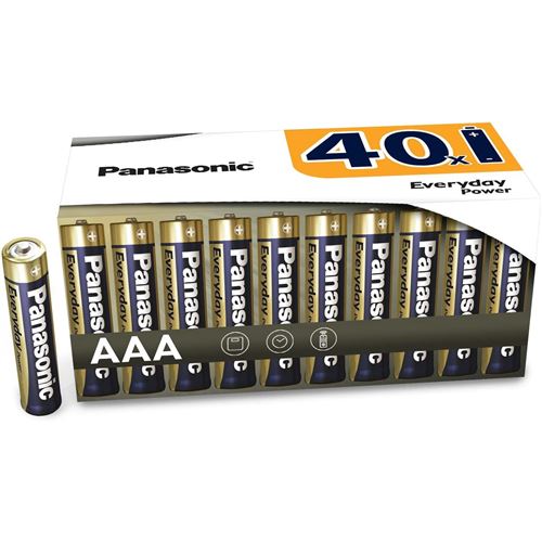 PANASONIC Pack 40 Piles Alcalines Everryday Power Silver AAA/LR03/Micro 1,5V