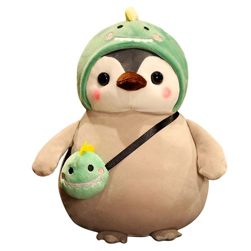 Manchot en peluche 35cm pour enfants - Vert