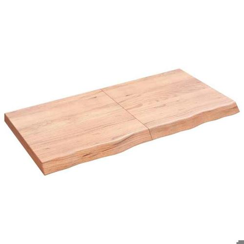 VIDAXL - Étagère murale - Chêne massif - 120x60x6 cm - Marron clair - Image 3