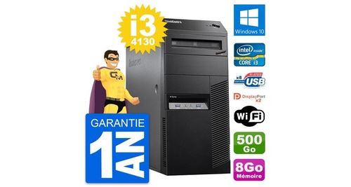 Pc tour lenovo thinkcentre m83 core i3-4130 ram 8go disque 500go windows 10 wifi