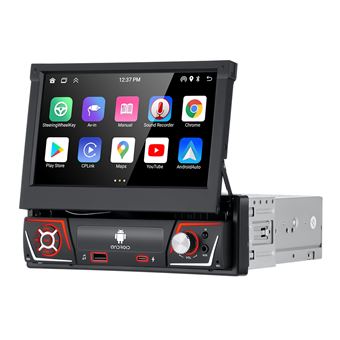 Letouch Autoradio Bluetooth Stéréo GPS 1Din 7'' Écran Auto