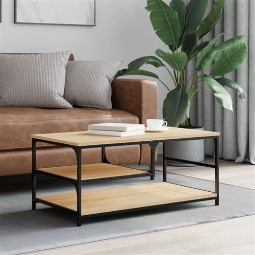 vidaXL - Table d'appoint - Moderne - Chêne - Salon - Image 2