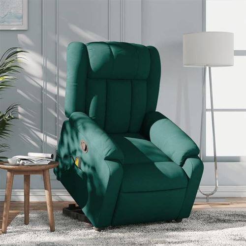 Non Communiqué Vert Vidaxl Fauteuil De Massage, Relaxation Tissu Foncé