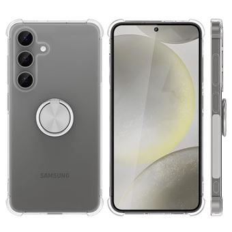 Coque pour Samsung Galaxy A26 5G, Protection avec Anneau Argenté Rotatif à 360 Degrés - BOOLING - 1