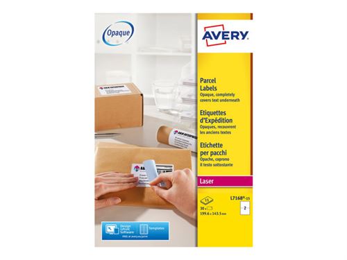 Avery - Blanc - 199.6 x 143.5 mm 30 étiquette(s) (15 feuille(s) x 2) étiquettes adresses