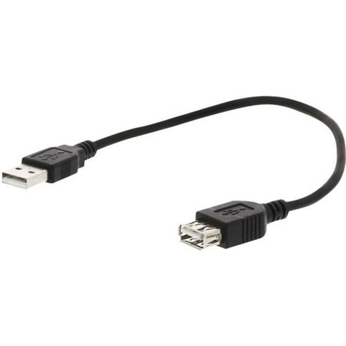 Nedis - USB-verlengkabel - USB (M) naar USB (V) - USB 2.0 - 1 m - rond - zwart
