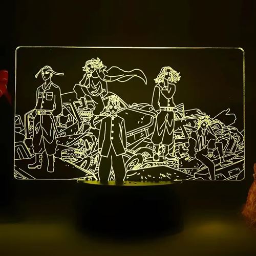 Lampe 3D Tactile Veilleuses Enfant MY2123 Tokyo Revengers 16 Couleurs avec Telecommande