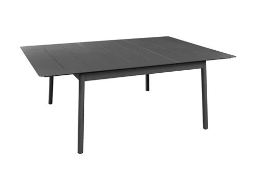 PROLOISIRS Table Dublin en aluminium - graphite - 140/200 x 140 cm