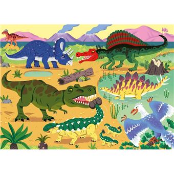 Puzzle 60 pieces - Les dinosaures du Cretace