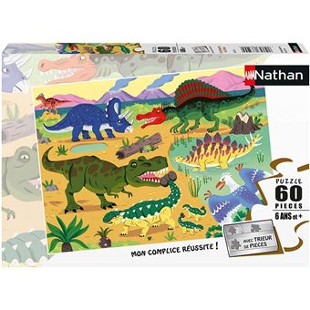 Puzzle 60 pieces - Les dinosaures du Cretace