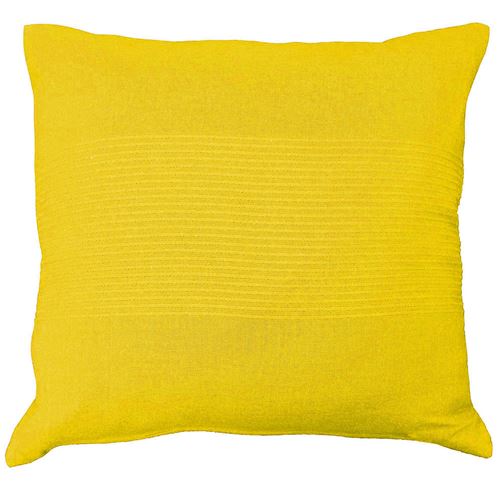 Housse de coussin +encart 40 x 40 cm coton tisse lana Jaune